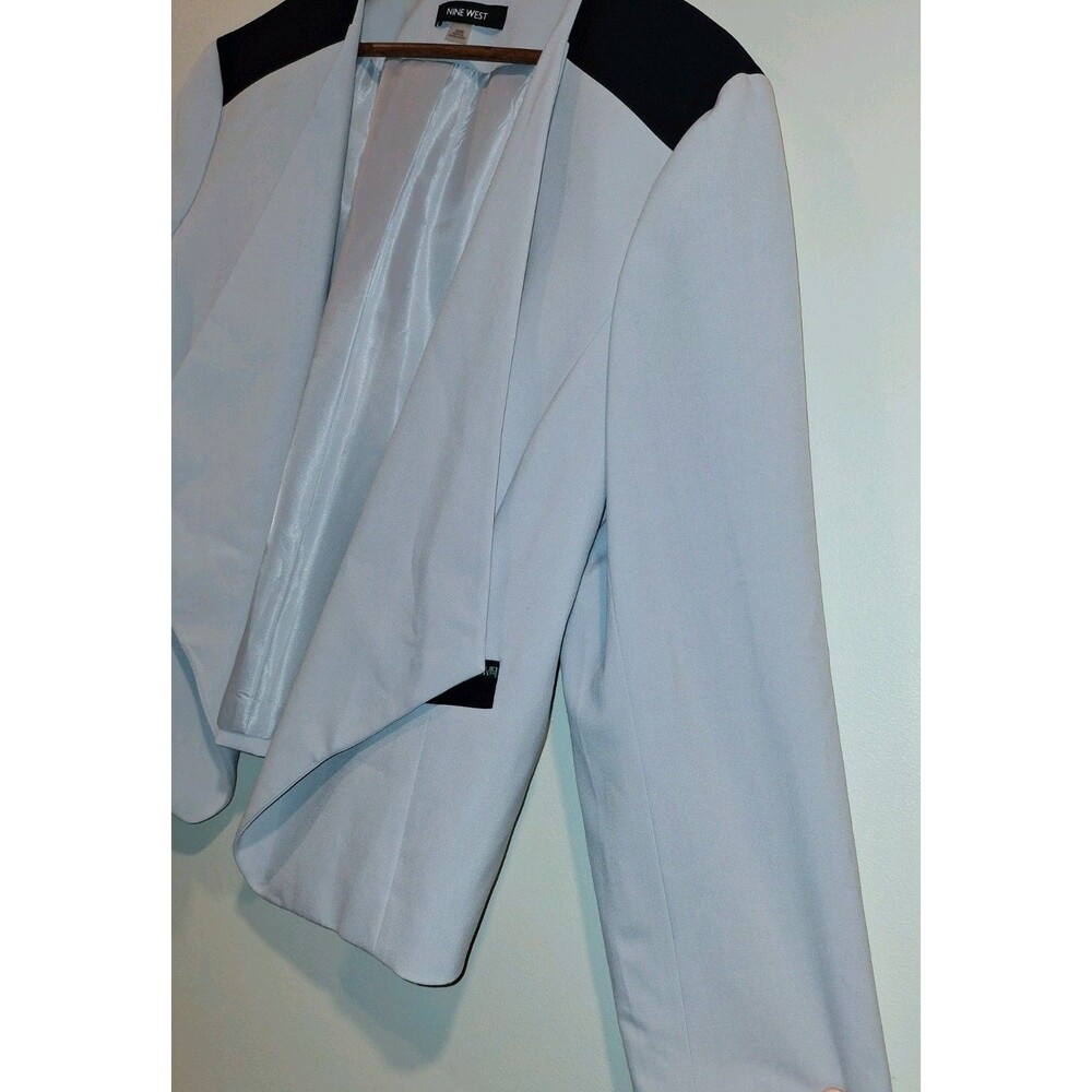 Nine West Two Tone Plus Size Open Blazer Grey And… - image 5